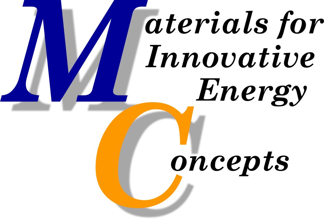 Logo der Professur, Schriftzug "Materials for Innovative Energy Concepts"
